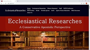 Ecclesiastical Researches</br>
www.PathCF.com
